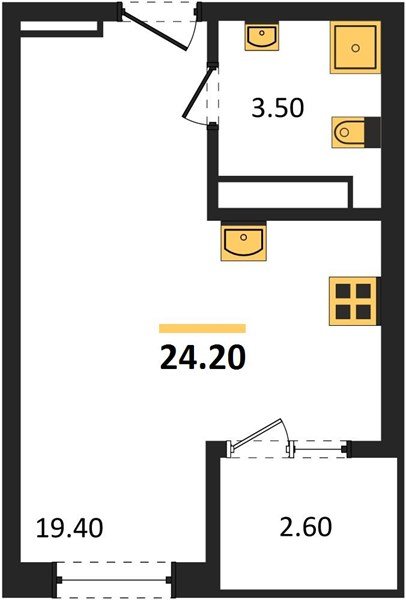Фото №1: Студия 25&nbsp;м², 15/18&nbsp;эт. - Краснодар, Карасунский внутригородской округ, мкр. ЖК Первое Место, ул. Виктора Казанцева, 1.3лит2