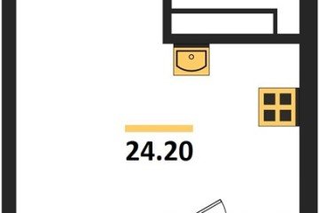 Фото №1: Студия 25 м², 17/18 эт. - Краснодар, мкр. ЖК Первое Место, ул. Виктора Казанцева, 1.3лит2
