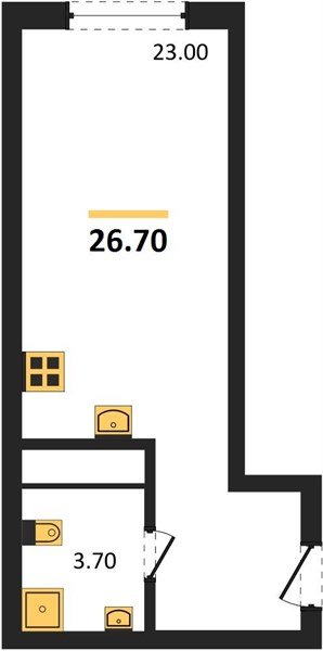 Фото №1: Студия 26&nbsp;м², 7/18&nbsp;эт. - Краснодар, Карасунский внутригородской округ, мкр. ЖК Первое Место, ул. Виктора Казанцева, 1.3лит2