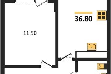 Фото №1: 1-комнатная квартира 38 м², 9/18 эт. - Краснодар, мкр. ЖК Первое Место, ул. Виктора Казанцева, 1.3лит2