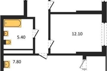 Фото №1: 2-комнатная квартира 62 м², 9/18 эт. - Краснодар, мкр. ЖК Первое Место,