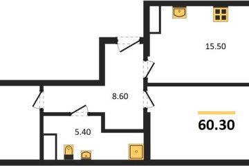 Фото №1: 2-комнатная квартира 62 м², 5/18 эт. - Краснодар, мкр. ЖК Первое Место,