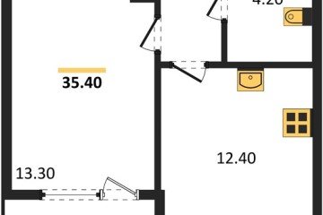 Фото №1: 1-комнатная квартира 37 м², 2/18 эт. - Краснодар, мкр. ЖК Первое Место,