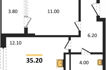 Фото №1: 1-комнатная квартира 37 м², 11/18 эт. - Краснодар, мкр. ЖК Первое Место,