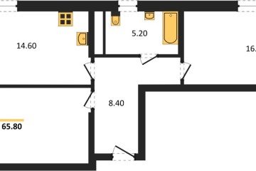 Фото №1: 2-комнатная квартира 67 м², 13/18 эт. - Краснодар, мкр. ЖК Первое Место,