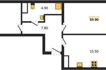 Фото №1: 2-комнатная квартира 61 м², 7/18 эт. - Краснодар, мкр. ЖК Первое Место,