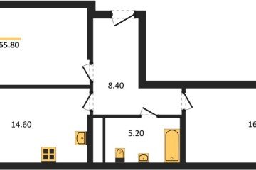 Фото №1: 2-комнатная квартира 67 м², 3/18 эт. - Краснодар, мкр. ЖК Первое Место,