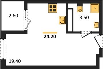 Фото №1: Студия 25 м², 8/18 эт. - Краснодар, мкр. ЖК Первое Место,