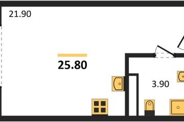 Фото №1: Студия 25 м², 9/18 эт. - Краснодар, мкр. ЖК Первое Место,