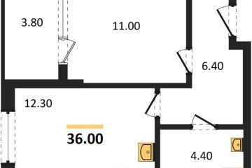 Фото №1: 1-комнатная квартира 37 м², 2/18 эт. - Краснодар, мкр. ЖК Первое Место,