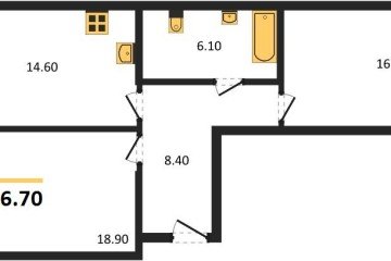 Фото №1: 2-комнатная квартира 68 м², 2/18 эт. - Краснодар, мкр. ЖК Первое Место,