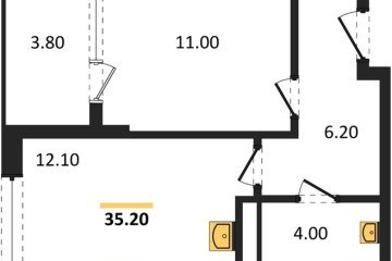 Фото №1: 1-комнатная квартира 37 м², 10/18 эт. - Краснодар, мкр. ЖК Первое Место,