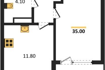 Фото №1: 1-комнатная квартира 36 м², 9/18 эт. - Краснодар, мкр. ЖК Первое Место,
