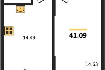 Фото №1: 1-комнатная квартира 41 м², 2/8 эт. - Северская, мкр. ЖК Цветной Бульвар,
