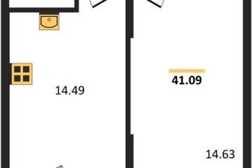 Фото №1: 1-комнатная квартира 41 м², 7/8 эт. - Северская, мкр. ЖК Цветной Бульвар,