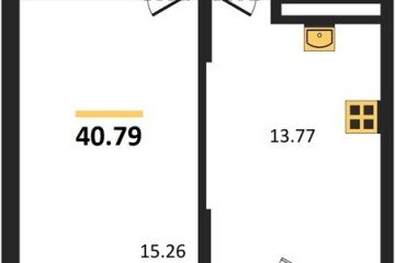 Фото №1: 1-комнатная квартира 40 м², 2/8 эт. - Северская, мкр. ЖК Цветной Бульвар,
