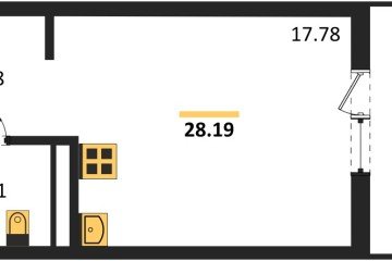 Фото №1: Студия 28 м², 7/8 эт. - Северская, мкр. ЖК Цветной Бульвар,