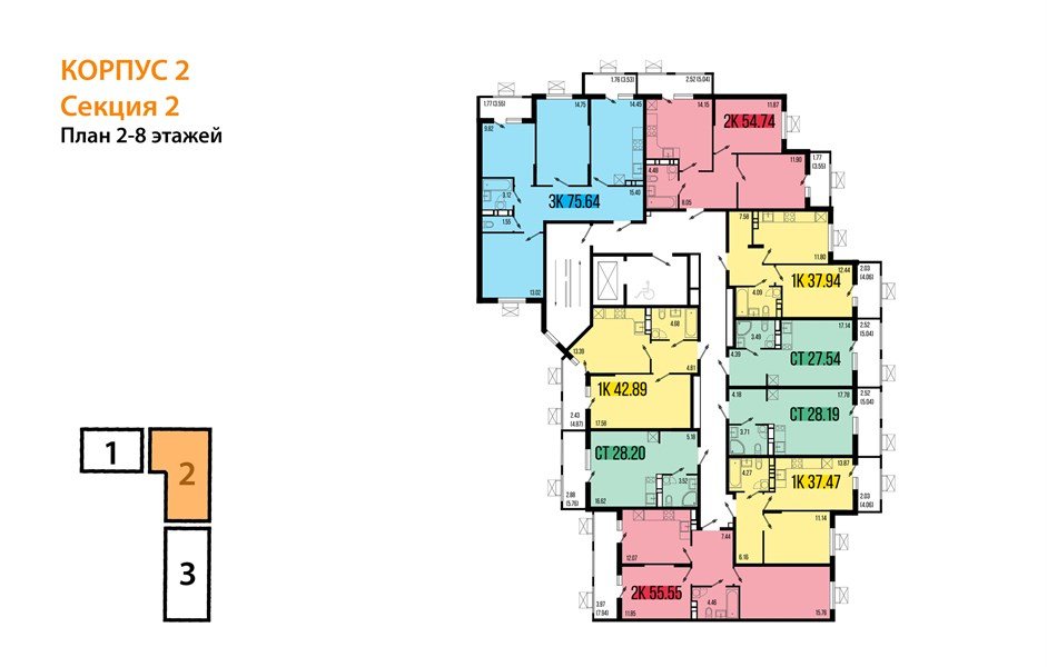 Фото №8: Студия 28&nbsp;м², 4/8&nbsp;эт. - Северская, мкр. ЖК Цветной Бульвар