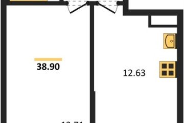 Фото №1: 1-комнатная квартира 38 м², 8/8 эт. - Северская, мкр. ЖК Цветной Бульвар,