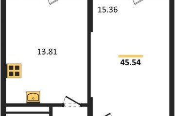 Фото №1: 1-комнатная квартира 45 м², 8/8 эт. - Северская, мкр. ЖК Цветной Бульвар,