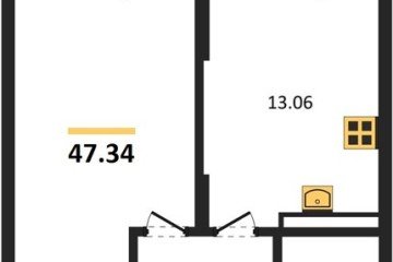 Фото №1: 1-комнатная квартира 47 м², 4/8 эт. - Северская, мкр. ЖК Цветной Бульвар,