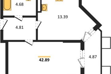 Фото №1: 1-комнатная квартира 43 м², 3/8 эт. - Северская, мкр. ЖК Цветной Бульвар,