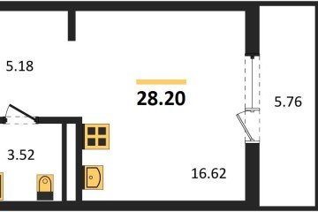 Фото №1: Студия 28 м², 7/8 эт. - Северская, мкр. ЖК Цветной Бульвар,
