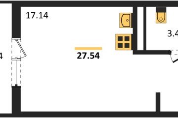 Фото №1: Студия 27 м², 7/8 эт. - Северская, мкр. ЖК Цветной Бульвар,