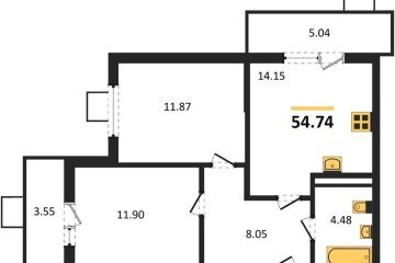 Фото №1: 2-комнатная квартира 55 м², 2/8 эт. - Северская, мкр. ЖК Цветной Бульвар,