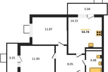 Фото №1: 2-комнатная квартира 55 м², 8/8 эт. - Северская, мкр. ЖК Цветной Бульвар,