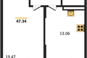 Фото №1: 1-комнатная квартира 47 м², 3/8 эт. - Северская, мкр. ЖК Цветной Бульвар,