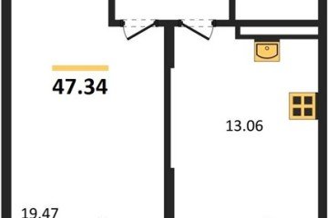 Фото №1: 1-комнатная квартира 47 м², 8/8 эт. - Северская, мкр. ЖК Цветной Бульвар,