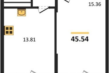 Фото №1: 1-комнатная квартира 45 м², 2/8 эт. - Северская, мкр. ЖК Цветной Бульвар,