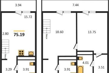 Фото №1: 2-комнатная квартира 75 м², 7/8 эт. - Северская, мкр. ЖК Цветной Бульвар,