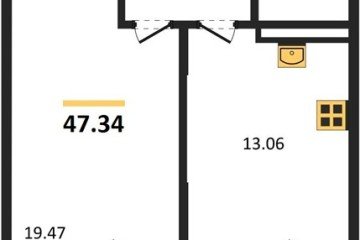 Фото №1: 1-комнатная квартира 47 м², 3/8 эт. - Северская, мкр. ЖК Цветной Бульвар,