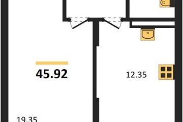 Фото №1: 1-комнатная квартира 46 м², 3/8 эт. - Северская, мкр. ЖК Цветной Бульвар,