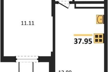 Фото №1: 1-комнатная квартира 37 м², 2/8 эт. - Северская, мкр. ЖК Цветной Бульвар,