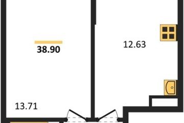Фото №1: 1-комнатная квартира 39 м², 2/8 эт. - Северская, мкр. ЖК Цветной Бульвар,