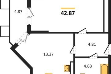 Фото №1: 1-комнатная квартира 43 м², 5/8 эт. - Северская, мкр. ЖК Цветной Бульвар,