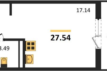 Фото №1: Студия 27 м², 5/8 эт. - Северская, мкр. ЖК Цветной Бульвар,