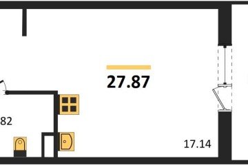 Фото №1: Студия 28 м², 1/8 эт. - Северская, мкр. ЖК Цветной Бульвар,