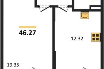 Фото №1: 1-комнатная квартира 46 м², 1/8 эт. - Северская, мкр. ЖК Цветной Бульвар,