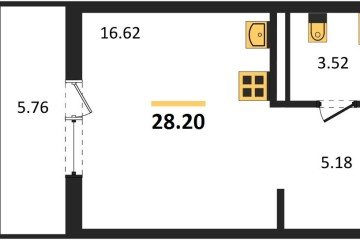 Фото №1: Студия 28 м², 7/8 эт. - Северская, мкр. ЖК Цветной Бульвар,