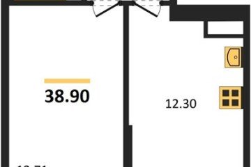 Фото №1: 1-комнатная квартира 38 м², 2/8 эт. - Северская, мкр. ЖК Цветной Бульвар,