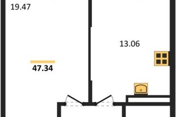 Фото №1: 1-комнатная квартира 47 м², 2/8 эт. - Северская, мкр. ЖК Цветной Бульвар,