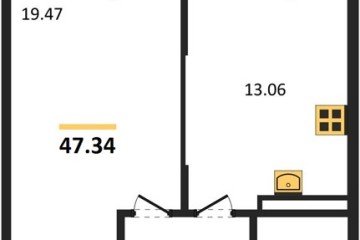 Фото №1: 1-комнатная квартира 47 м², 4/8 эт. - Северская, мкр. ЖК Цветной Бульвар,