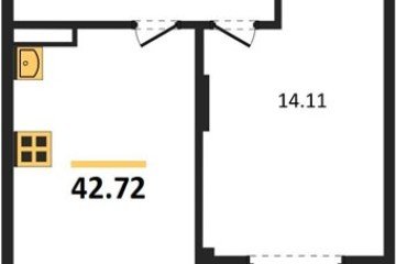 Фото №1: 1-комнатная квартира 42 м², 3/8 эт. - Северская, мкр. ЖК Цветной Бульвар,