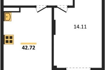 Фото №1: 1-комнатная квартира 42 м², 5/8 эт. - Северская, мкр. ЖК Цветной Бульвар,