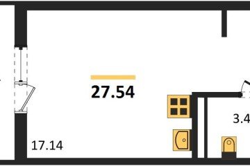 Фото №1: Студия 27 м², 3/8 эт. - Северская, мкр. ЖК Цветной Бульвар,