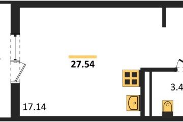 Фото №1: Студия 27 м², 4/8 эт. - Северская, мкр. ЖК Цветной Бульвар,